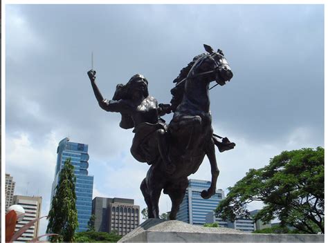 Equestrian statue of Gabriela Silang in Manila Philipinnes