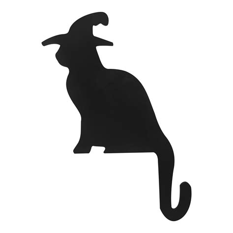 Fridja Halloween Black Cat Door Corner Sign Cat Silhouette Black Cat ...