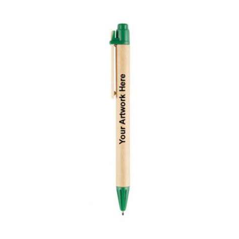 Logo Imprinted Recycled Paper Ballpoint Pens - Wood & Recycled Pens