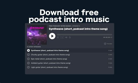 Free music for podcasts