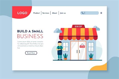 Free Vector | Small business landing page template