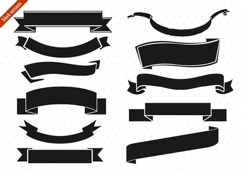 Free Ribbon Vector Black And White, Download Free Ribbon Vector Black ...