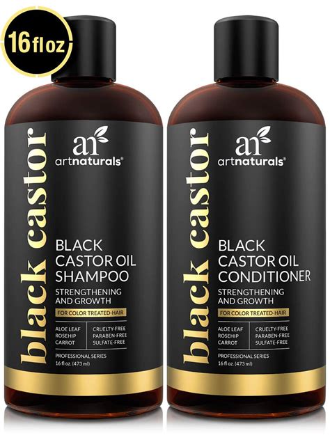 ArtNaturals Black Castor-Oil Shampoo and Conditioner – (2 x 16 Fl Oz