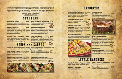 Mission Ranch Restaurant Menu on Behance