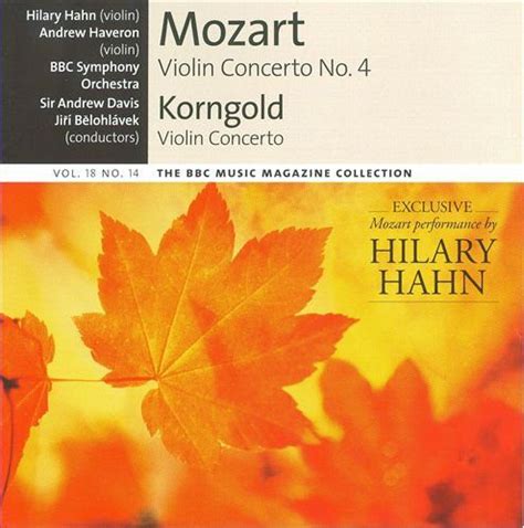 Mozart - Violin Concerto No. 4 & Korngold - Violin Concerto CD - Pre ...