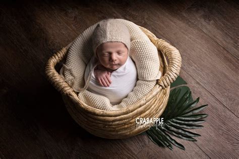 Classic Newborn Boy Photos with Props · Crabapple Photography