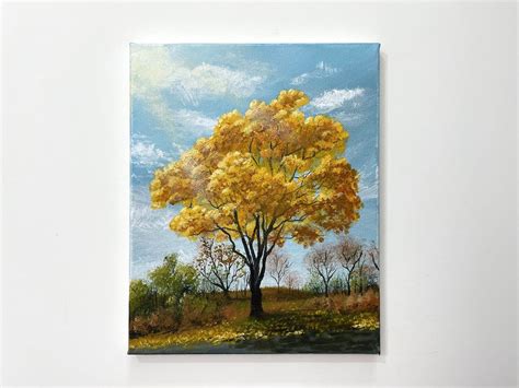 Tree Acrylic Painting on Canvas - Etsy