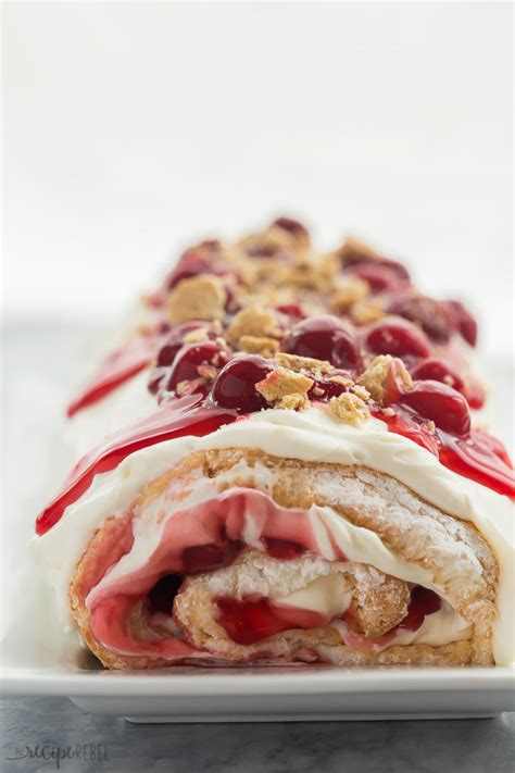 Cherry Cheesecake Angel Food Cake Roll + Video - The Recipe Rebel ...