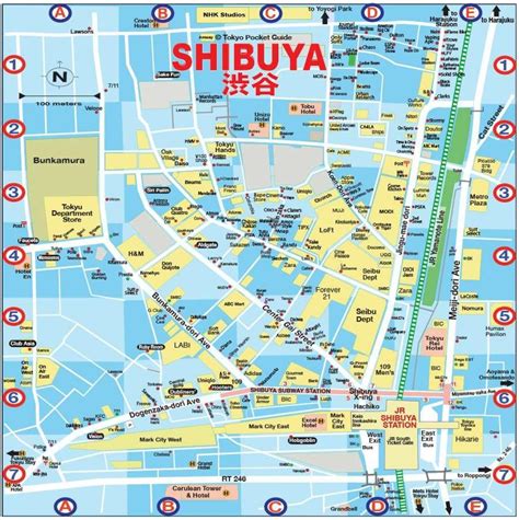 Shibuya map - Map of Shibuya Tokyo (Kantō - Japan)