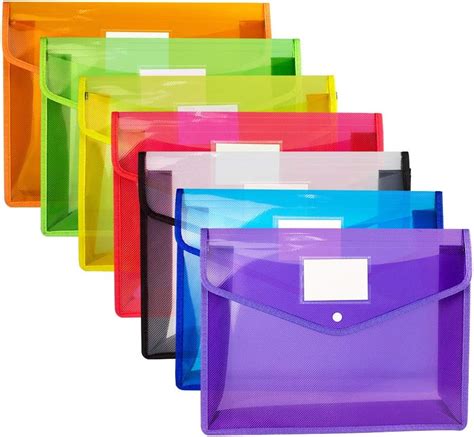 Amazon.com : 7Pack File Holder B4 Plastic Expandable File Wallet Folder ...