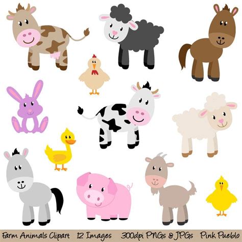 Farm Animals Clipart, Farm Animals Clip Art, Barnyard Clipart, Barnyard ...