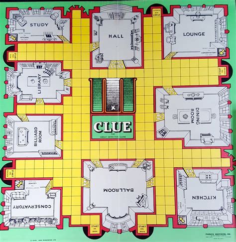 Printable Clue Board Game