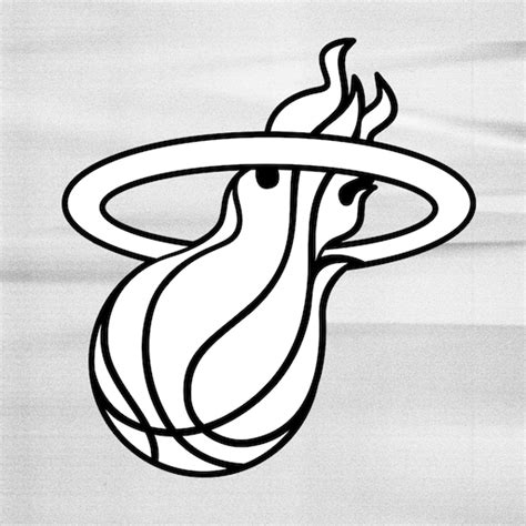 Miami Heat Logo Black And White