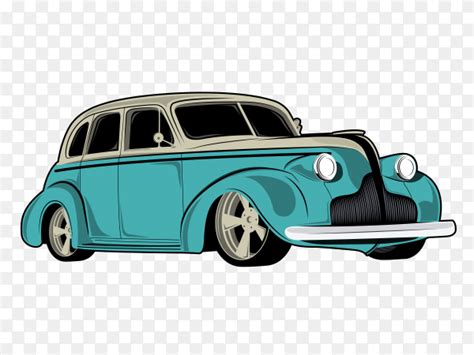 Show classic cars vector car illustrations on transparent background ...