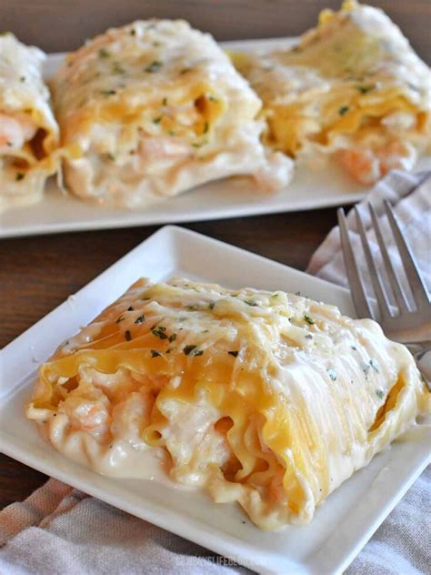 Shrimp Lasagna Roll Ups Recipe - A Cowboys Life