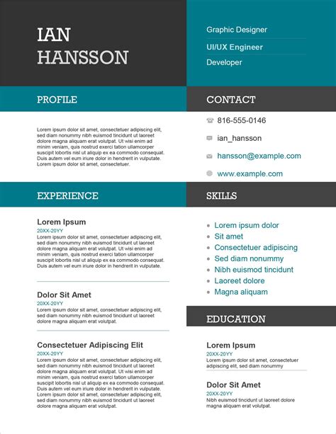 Microsoft word resume template - namekum