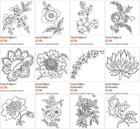 Floral embroidery designs