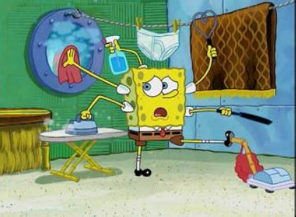 Spongebob cleaning meme Blank Template - Imgflip