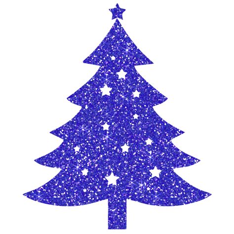 Dark blue christmas tree glitter on transparent background. Christmas ...