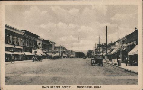 Main Street Scene Montrose, CO Postcard