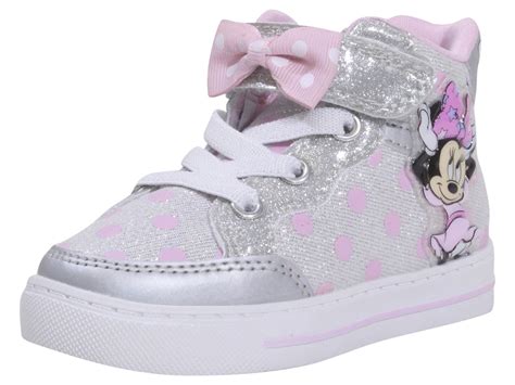 Disney Toddler/Little Girl's Minnie Mouse Sneakers Light-Up High Top ...