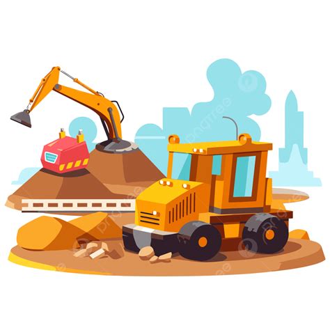 Cartoon Road Construction PNG, Vector, PSD, and Clipart With ...