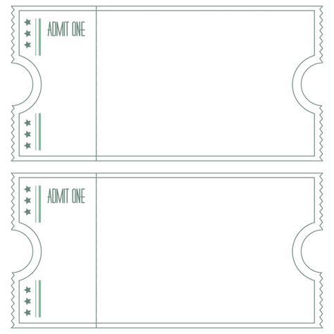 Free Blank Carnival Ticket Template | Ticket template, Printable ...