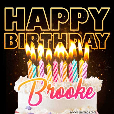 Brooke - Animated Happy Birthday Cake GIF Image for WhatsApp | Funimada.com