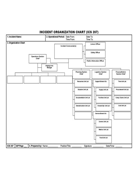 2024 ICS Organizational Chart - Fillable, Printable PDF & Forms | Handypdf