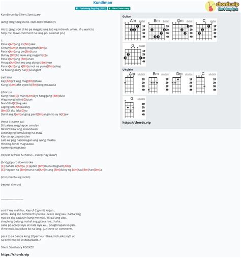 Chord: Kundiman - tab, song lyric, sheet, guitar, ukulele | chords.vip
