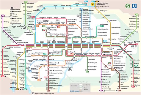 Munich U-Bahn map | Transporte público, Munique, Metrô