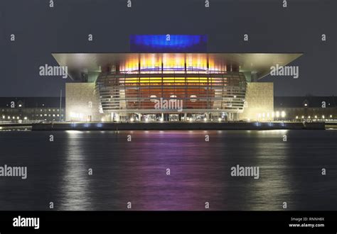 Copenhagen, Denmark - October 22, 2018: Copenhagen Opera House at night ...