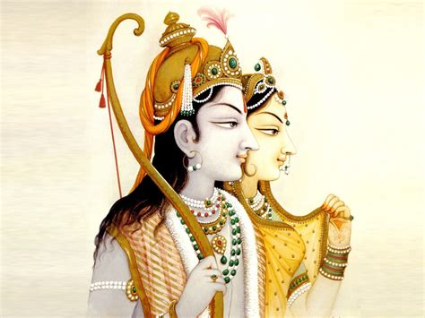 Lord Rama And Sita Paintings - 1600x1200 Wallpaper - teahub.io