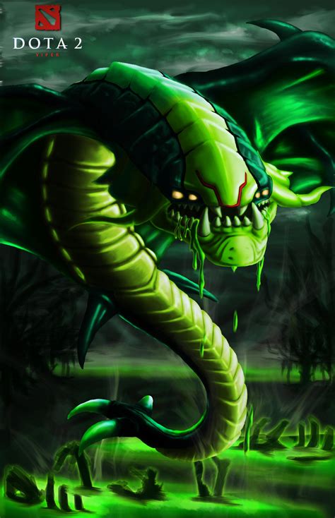 Dota 2 Wallpapers: Dota 2 Fan Art - Viper by ahyou1991