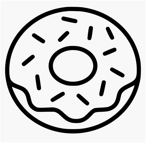 Donut - Donut Black And White Clipart, HD Png Download , Transparent ...