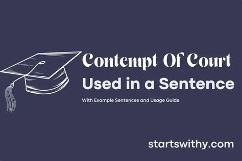 CONTEMPT OF COURT in a Sentence Examples: 21 Ways to Use Contempt Of Court