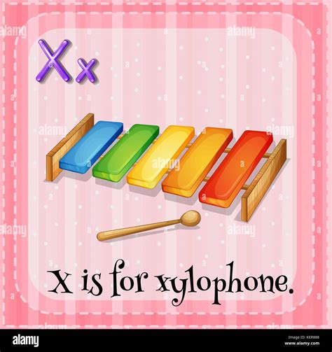 Illustration of an alphabet X is for xylophone Stock Vector Art ...