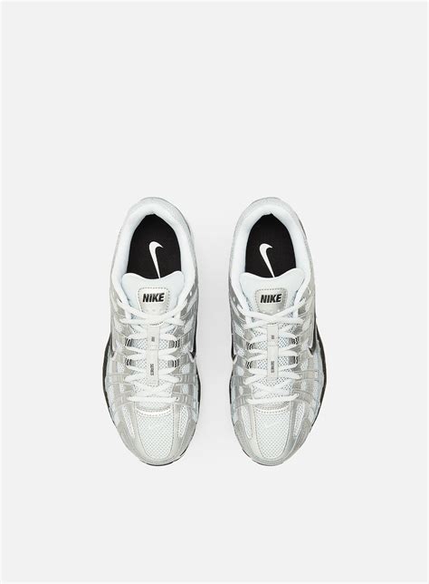 Nike P-6000 White/Black/Metallic Silver Women's