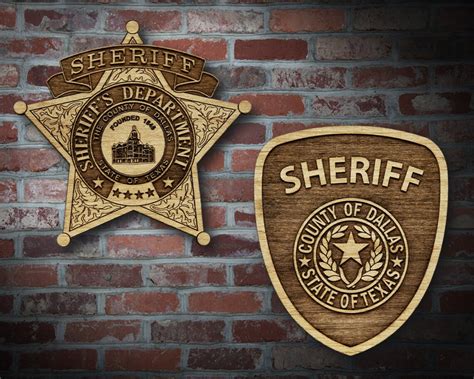 Wooden Dallas Co TX Sheriff Badge or Patch Plaque | Etsy