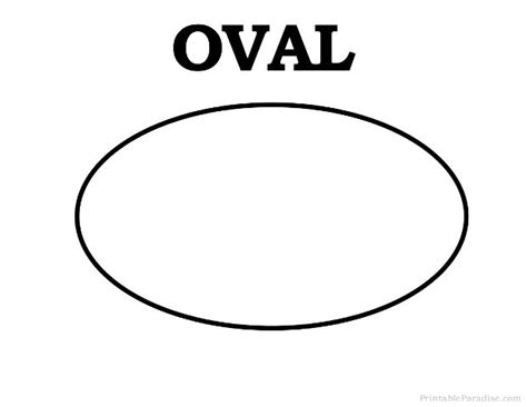 Printable Oval Shape | Cricut | Shapes, Printables, Printable shapes