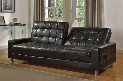 2016 black leather sofa beds; A Charm and Classic Feel with Modern ...