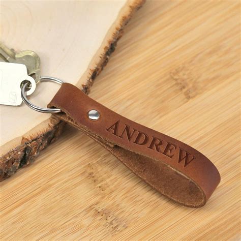 Personalized Genuine Leather Keychain | Monogram Online