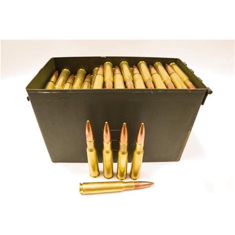 Lake City, .50 BMG, 647 Grain, FMJ Ammo with Can, Remanufactured, 150 ...