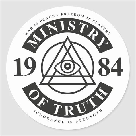 Ministry Of Truth Classic Round Sticker | Zazzle | Truth, Stickers ...