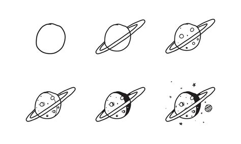 how to draw a Saturn planet from O step by step. easy and fun activity ...