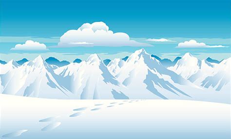 Best Snowy Mountains Illustrations, Royalty-Free Vector Graphics & Clip ...