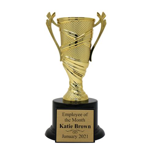 Employee of the Month Textured Cup Award Trophy | Corp Connect