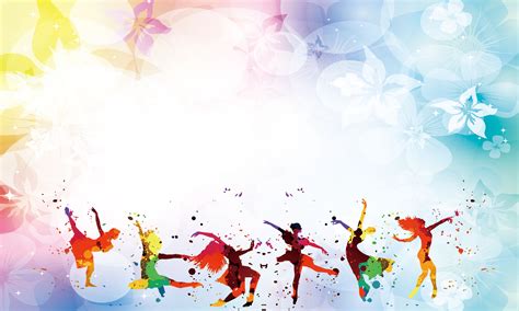 Dancer Dancing Colorful Floral Background, Color, Dancing, Fashion ...