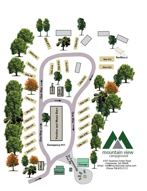 Campground Map - Mountain View Campground in 2023 | Camping planning ...