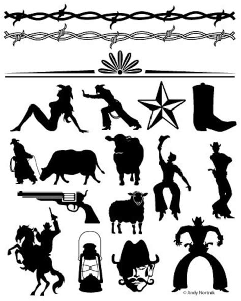 Western Clip Art Western Clipart Personal and Commercial Use | Etsy